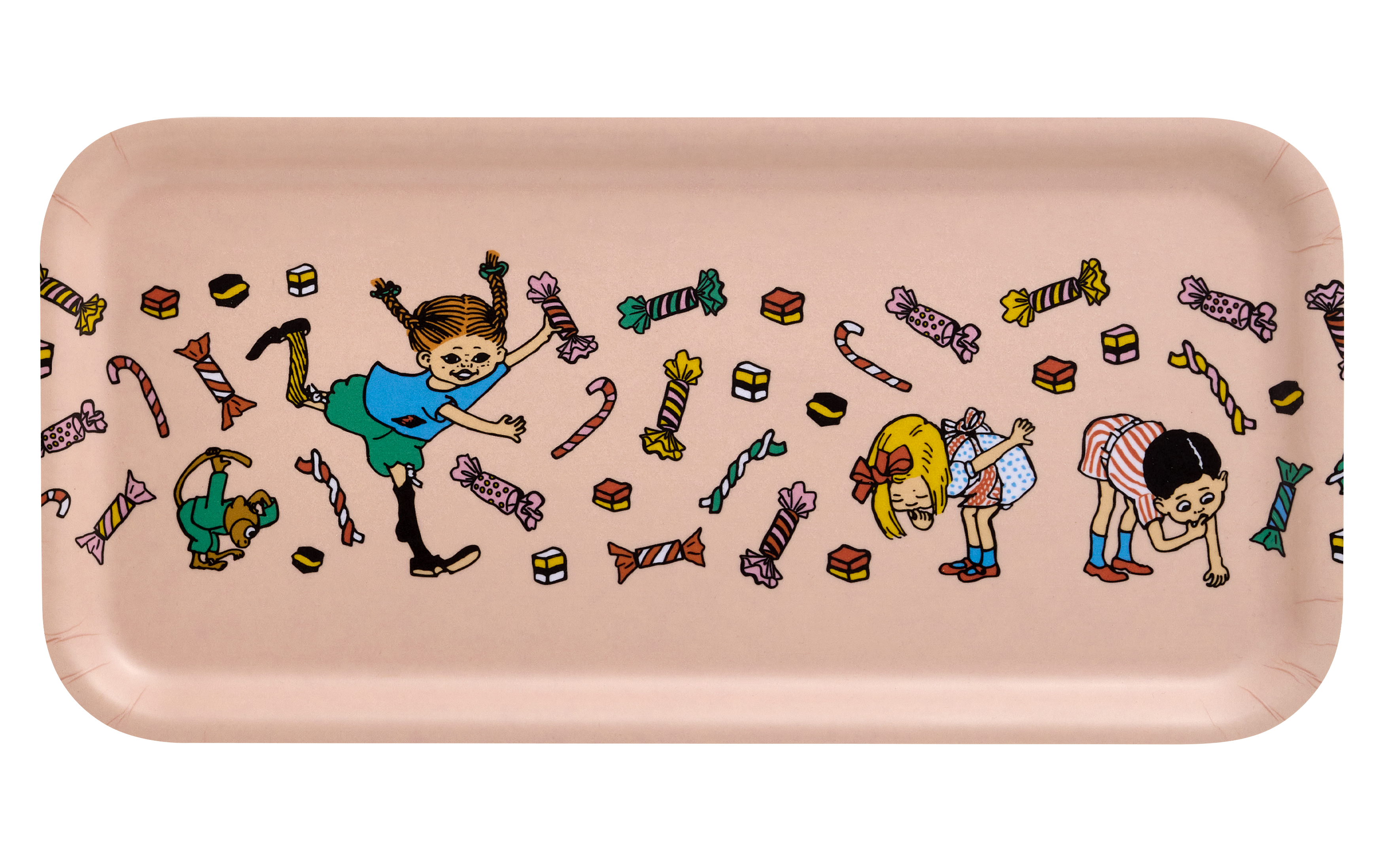 Pippi Långstrump Bricka 27x13 cm - Godis