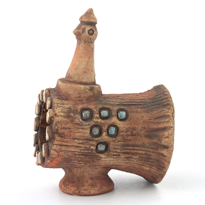 Lars Bergsten (1960s) Brown Rustic Bird 14 cm (2)