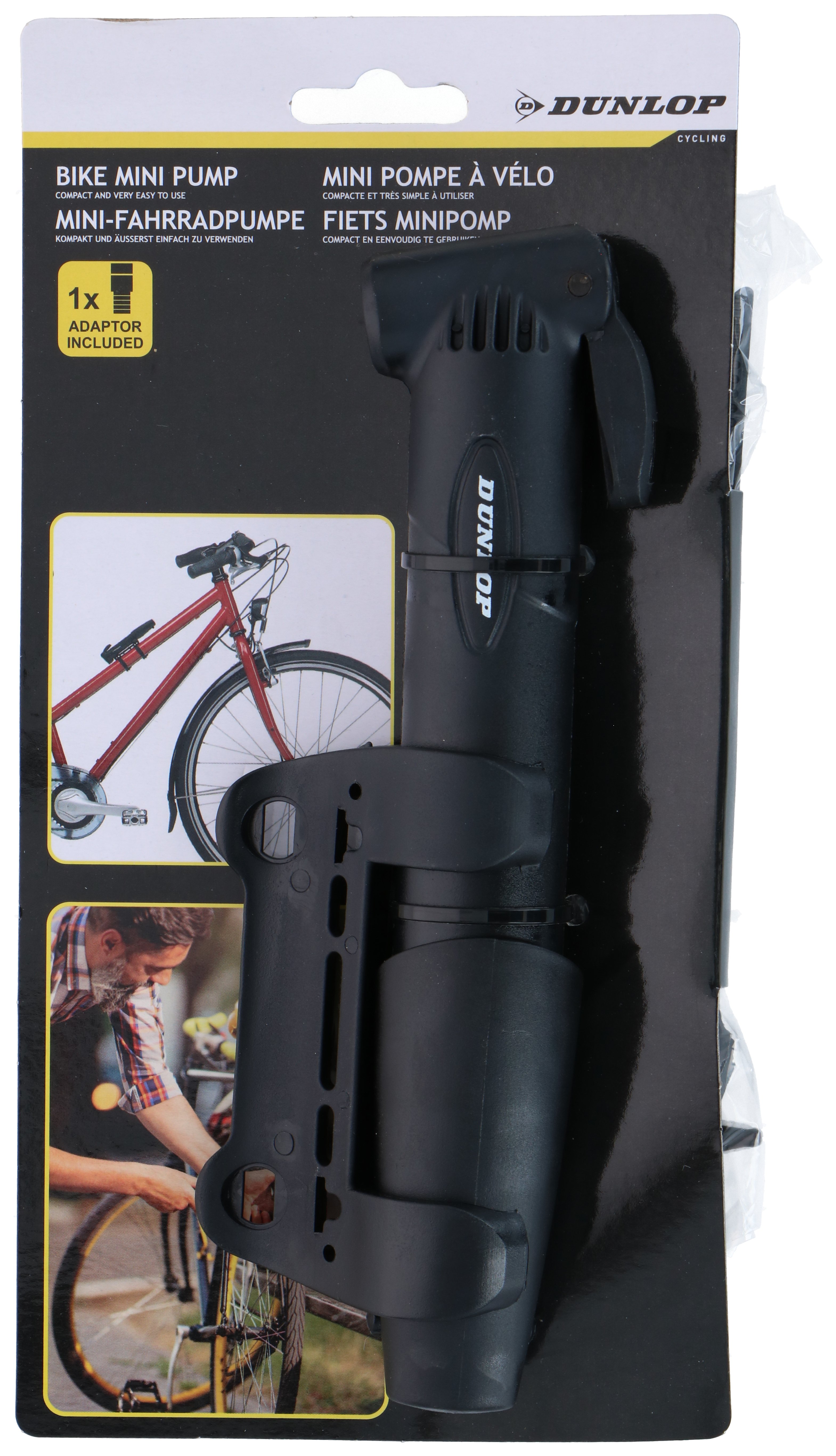 DUNLOP Mini cykelpump 20cm