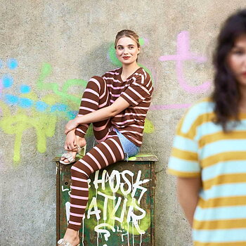 Leggings brun/rosa, A World of Craft
