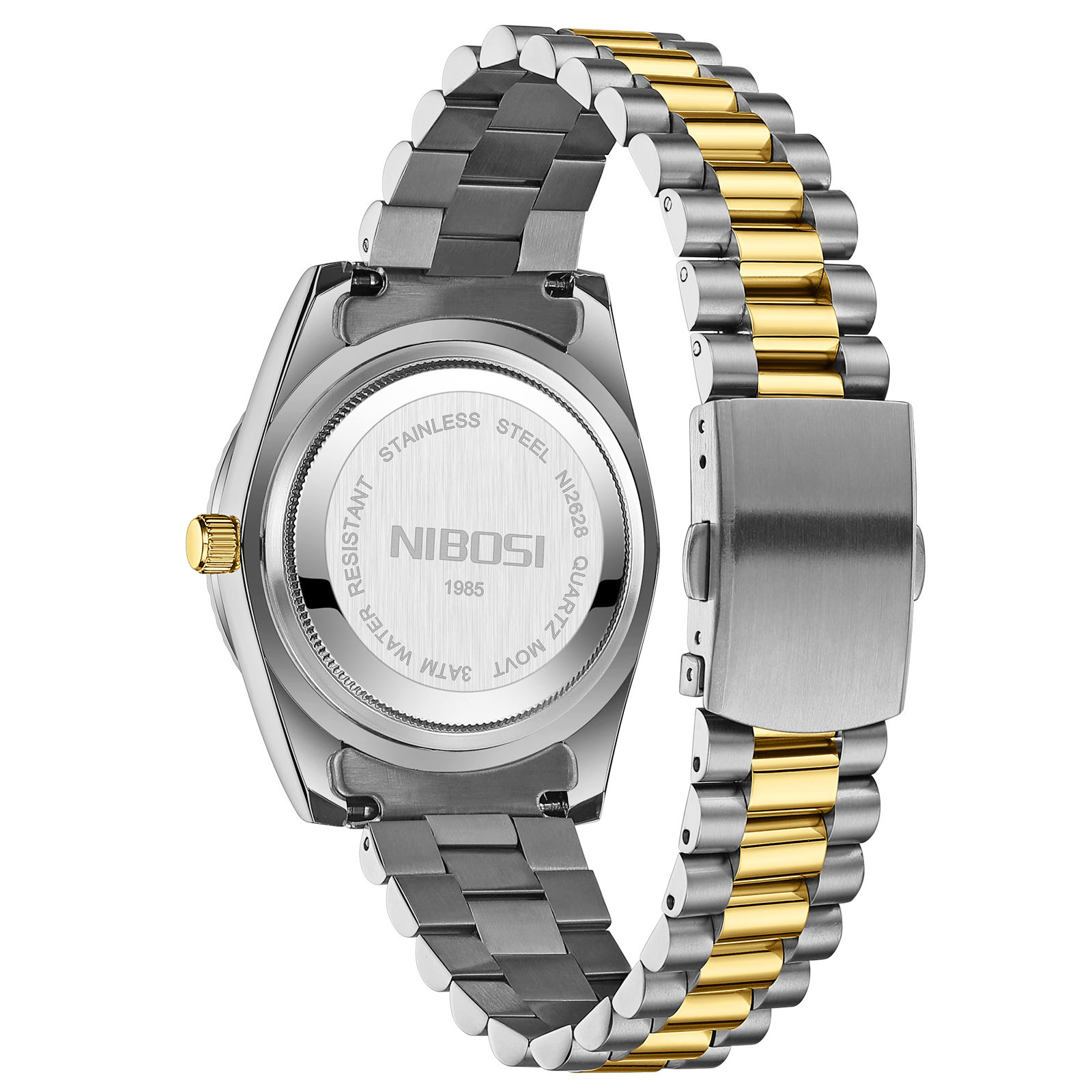 Nibosi Day-Date Roman Silver Gold - 6
