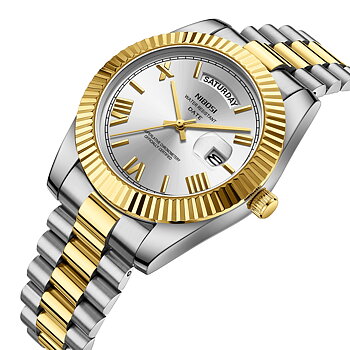 Nibosi Day-Date Roman Silver Gold