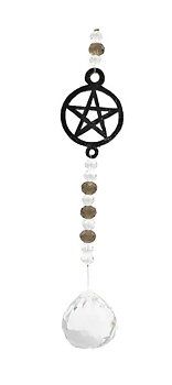 Prisma Hänge med Pentagram - Klar Klot 
