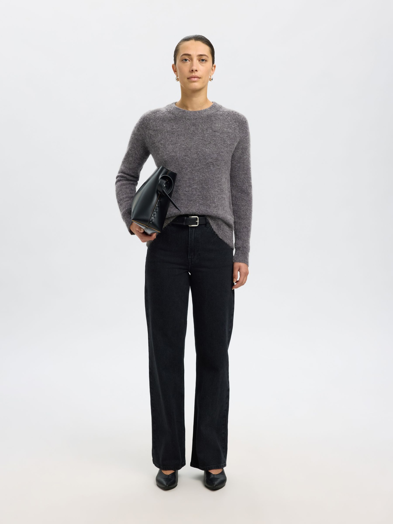 Selected Femme Knitted Jumper Grey Mel. - 5