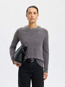Selected Femme Knitted Jumper Grey Mel.