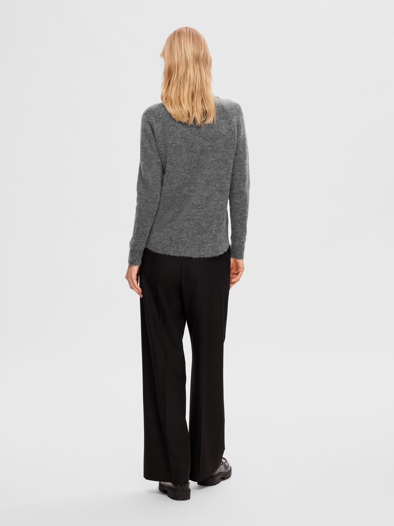 Selected Femme Knitted Jumper Grey Mel. - 4