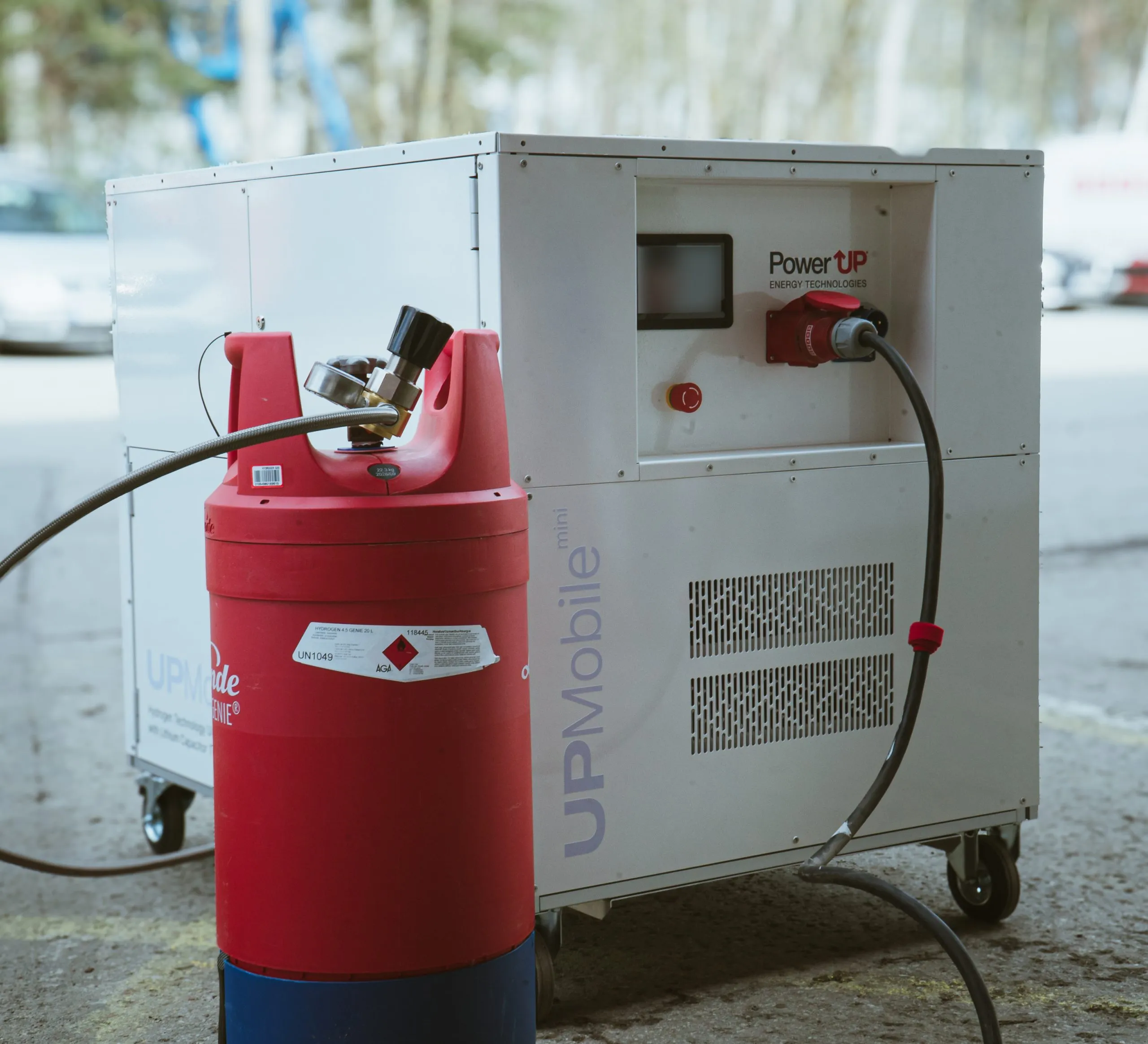 Aggregat driftet med Hydrogen, Power-UP - UPMOBILE, opptil 20KW  - 3