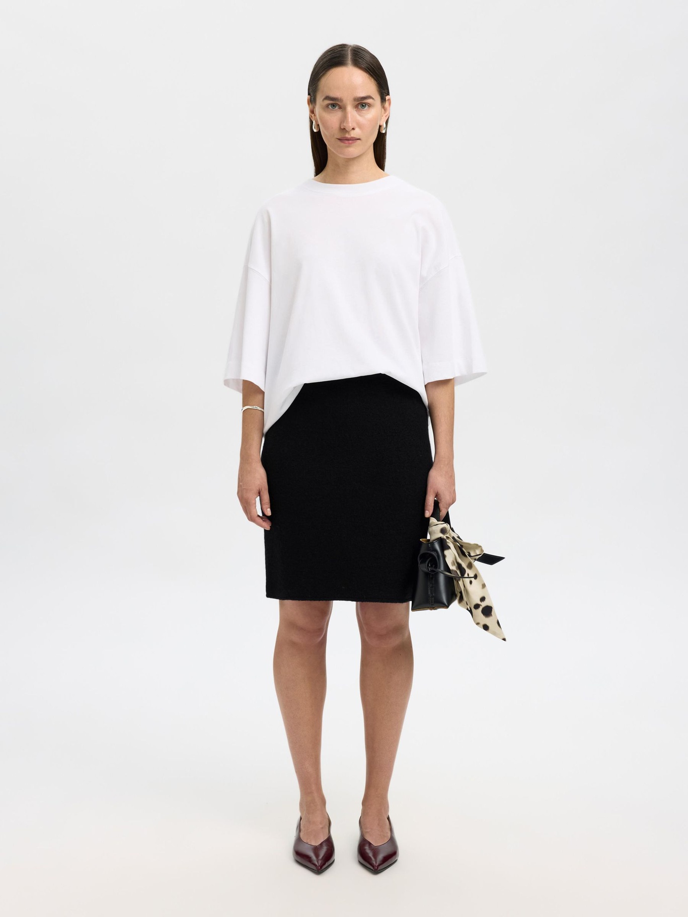 Selected Femme Wool Mini Skirt - 5