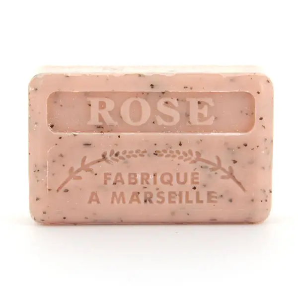 Väldoftande ekologisk tvål - Savon De Marseille - Rose Scrub 125g