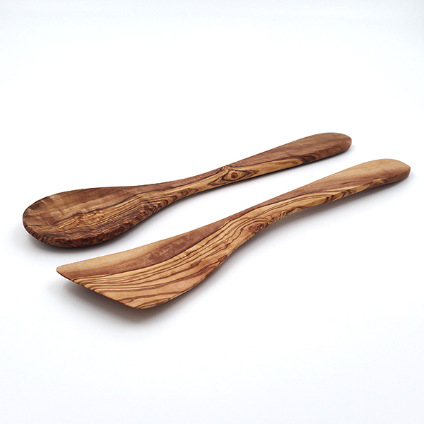 Set Träslev & Spatel i Olivträ, 30 cm