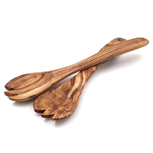 Salladsbestick olivträ, 30 cm