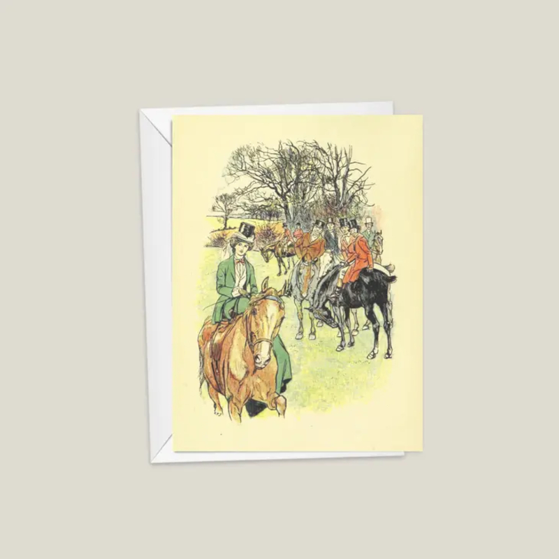 Greeting Card Nimrod Paper Fox Hunting Motif First Time Out