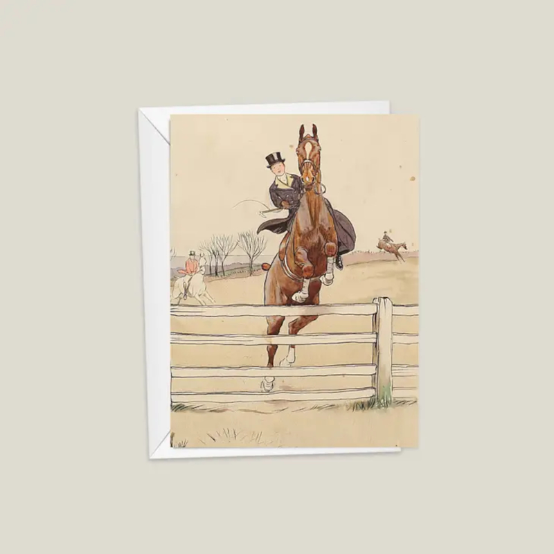 Kort Nimrod Paper Rävjaktsmotiv Cheval Et Cavalier 