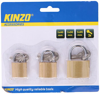 Hänglås 25/30/40mm 3-pack