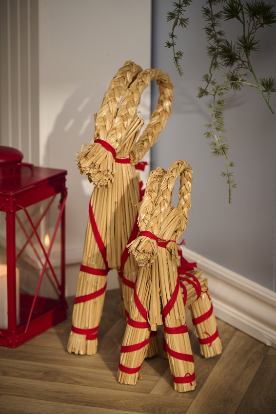 Straw goat - Goat straw - Christmas goat - 43x30 cm - 2