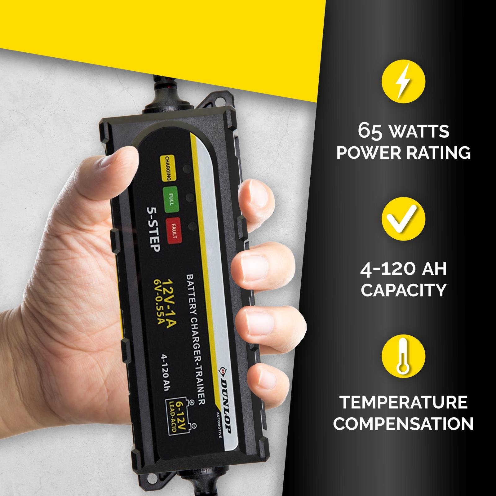 Smart Laddare 1A 12V för Fordonsbatteri - 4