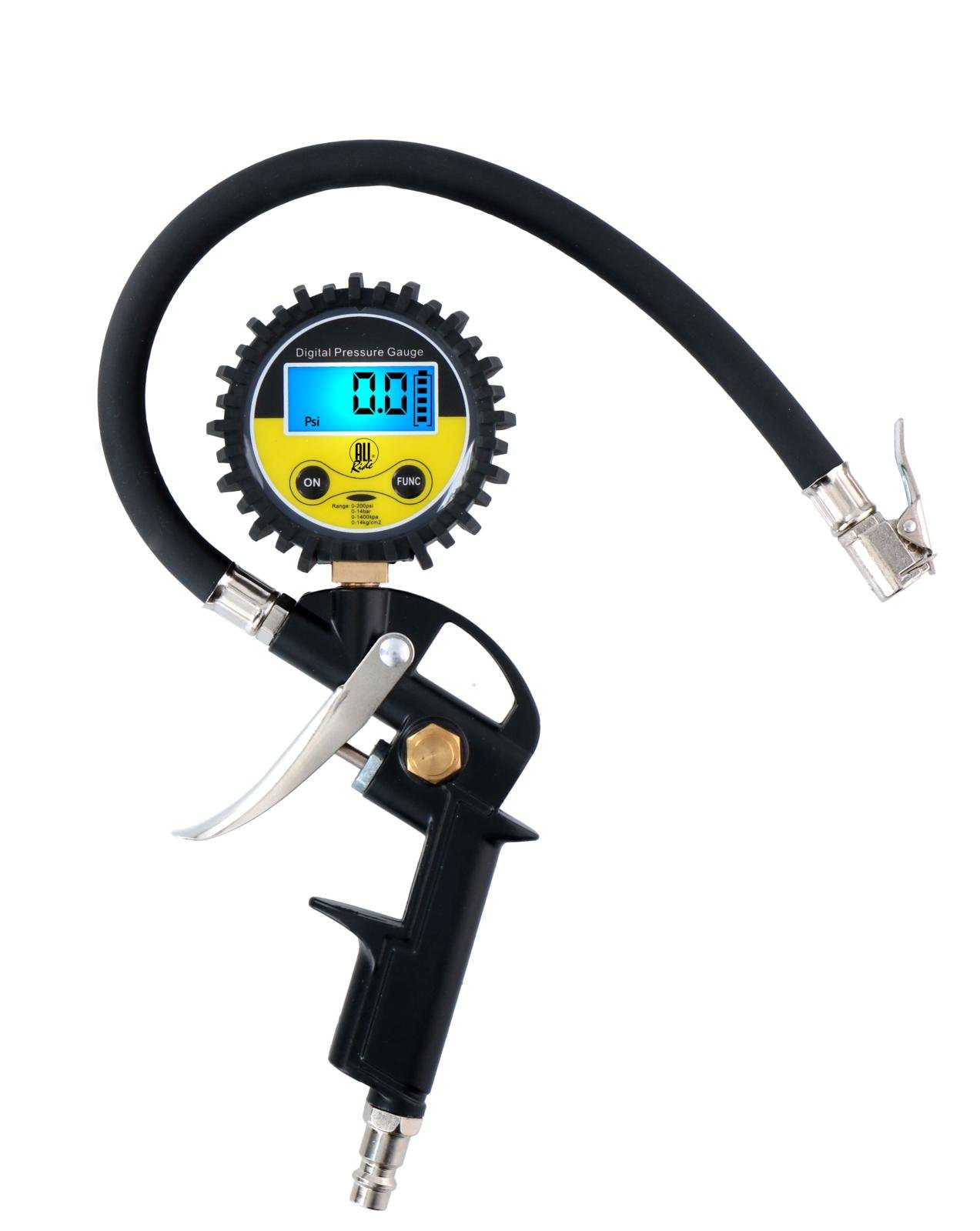Digital Däckmätare 0-200psi 30cm Slang - 4