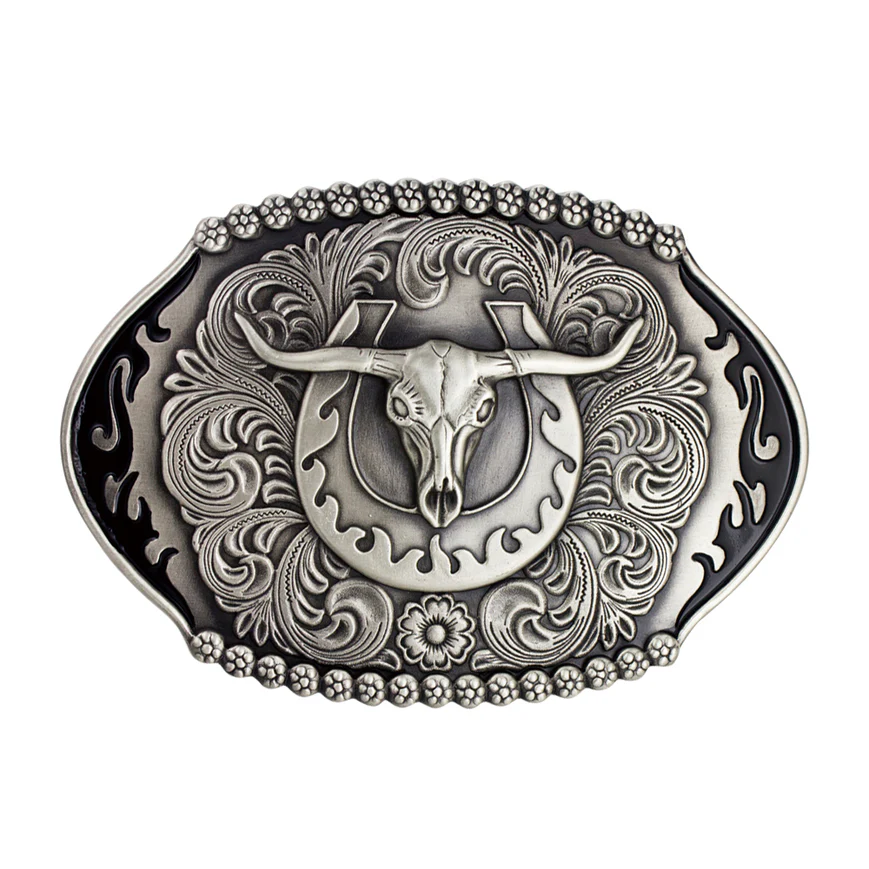 Bältesspänne Horseshoe Steer Head Trophy