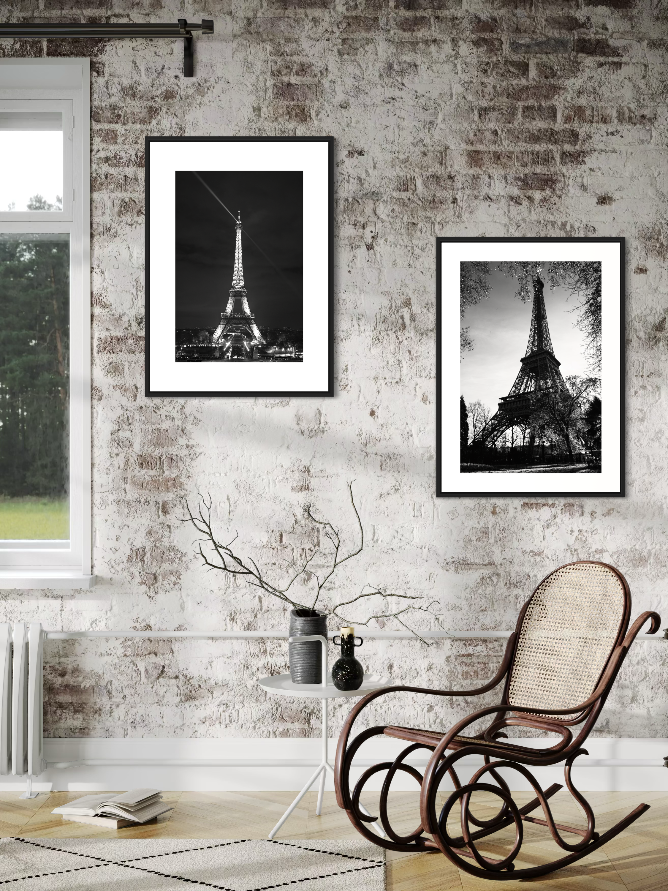 Eiffel Tower In Black & White - Poster - 3