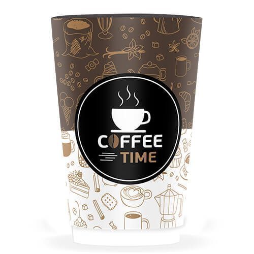 Take away cups, paper cups, 25-pack, 8oz, double wall
