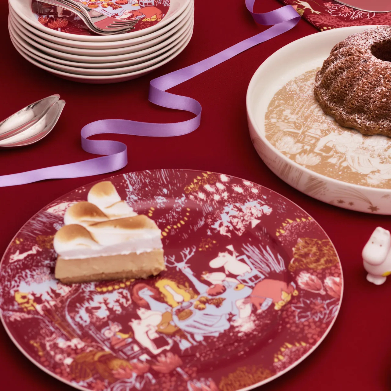 Arabia - Moomin - Serving dish 30 cm - Festive moments (Moomin 80 stamp at the bottom) - 3