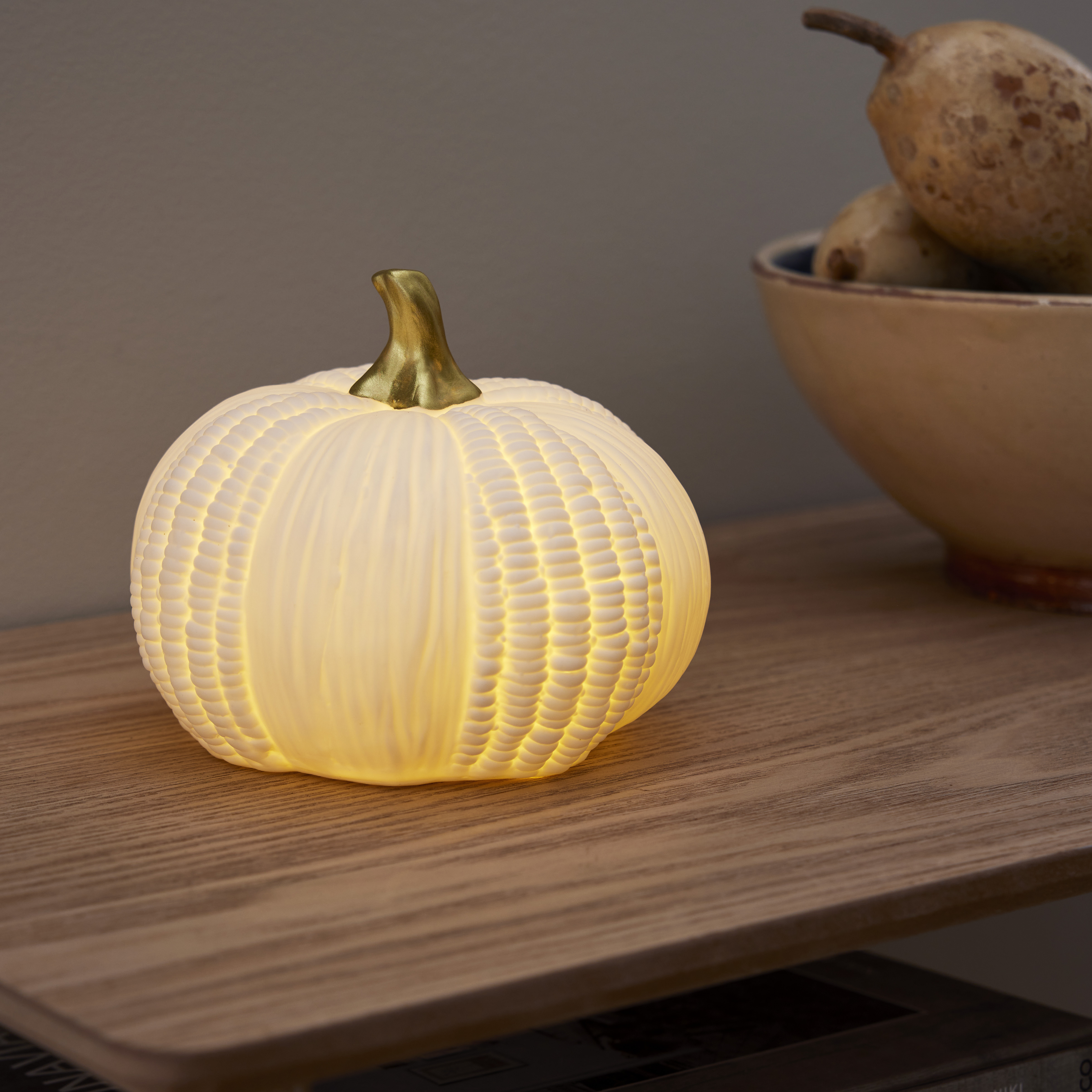 Decoration - Pumpkin - White - 15x15 cm - 2