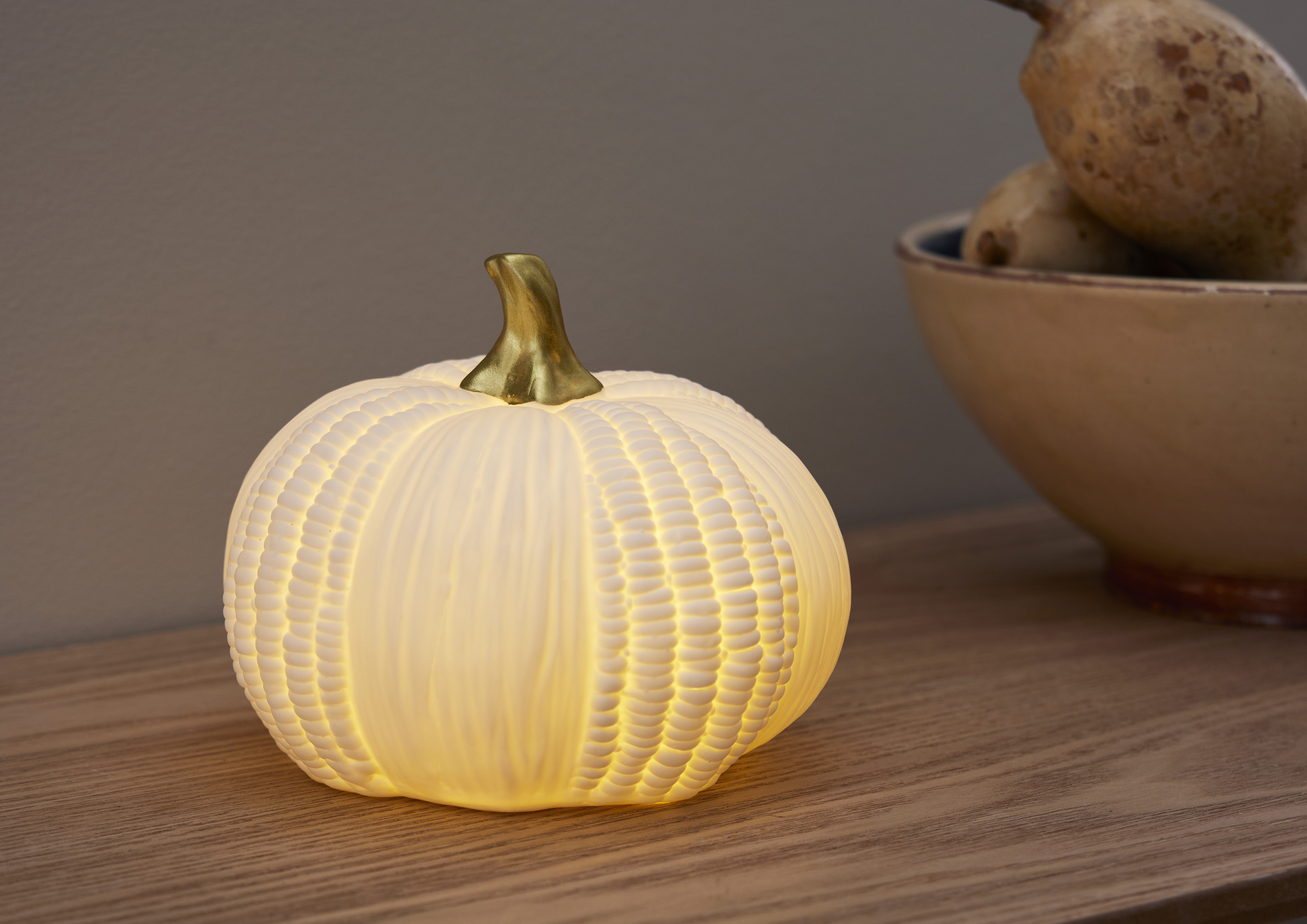 Decoration - Pumpkin - White - 15x15 cm - 5