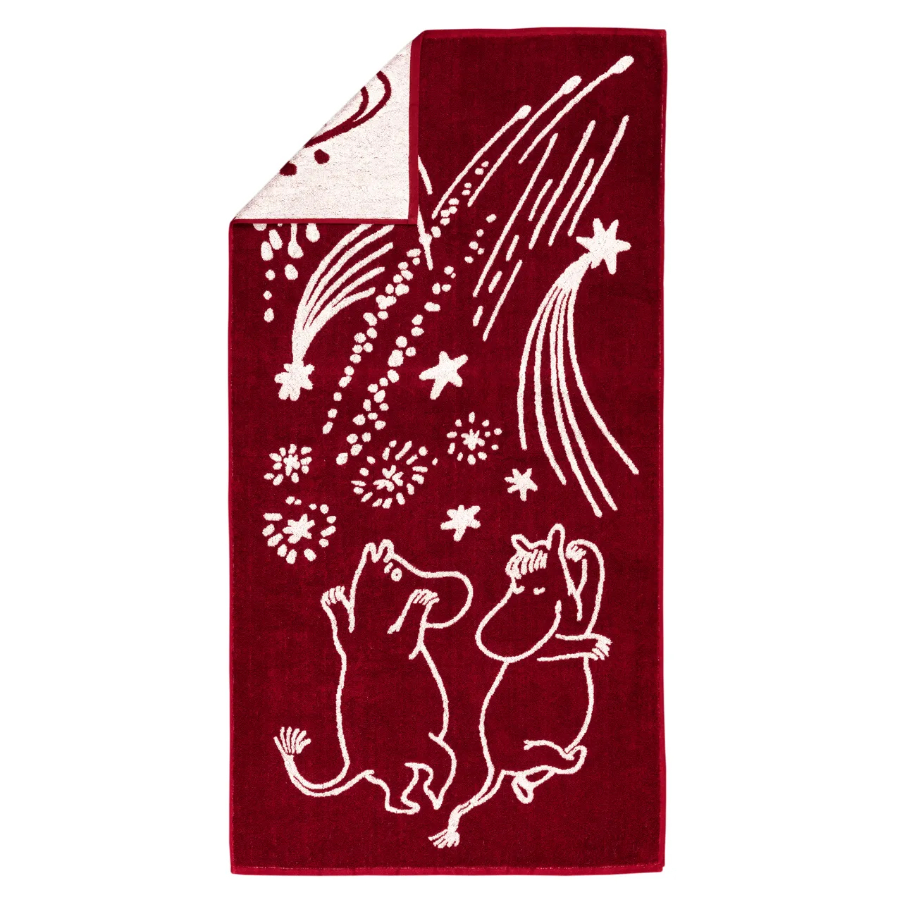 Mumin Badhandduk 70x140 cm - Festliga stunder (Moomin 80)