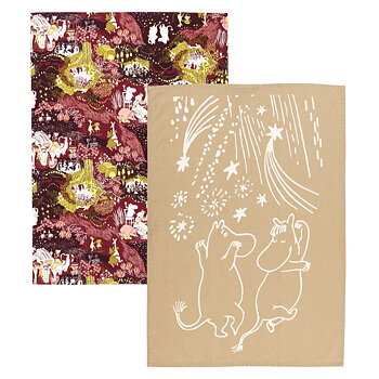 Moomin Kitchen Towels 2-Pack - Festive Moments 50x70 cm (Moomin 80)