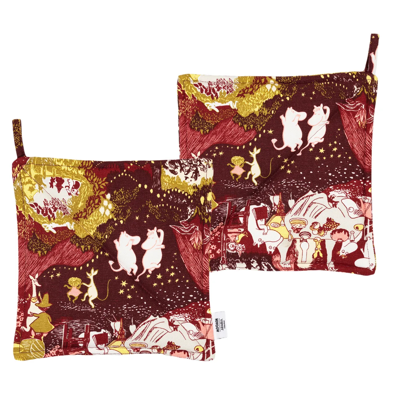 Mumin Grytlappar 22x22 cm 2-Pack  - Festliga stunder (Moomin 80)