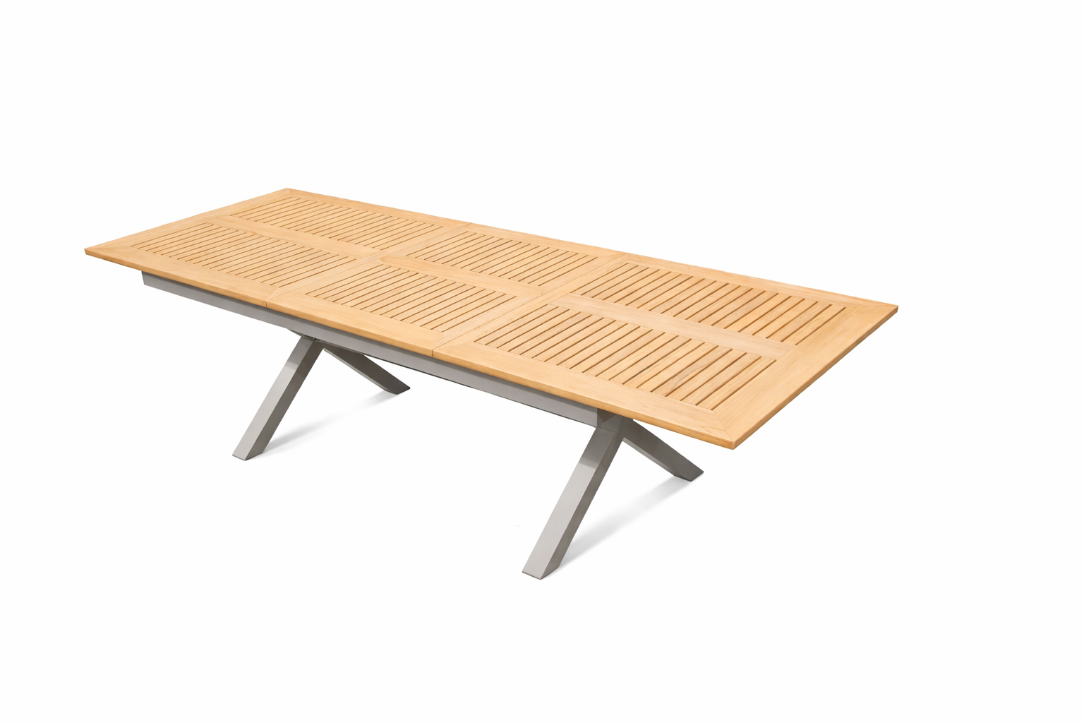 Kiel utematbord i khaki och teak för uteplats och altan