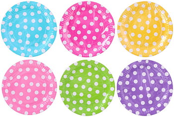 Papptallrik Prickig Ø23cm 6st