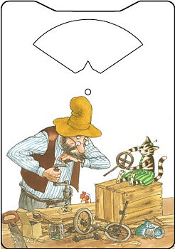 Parkeringsskiva - Pettson & Findus bygger en bil