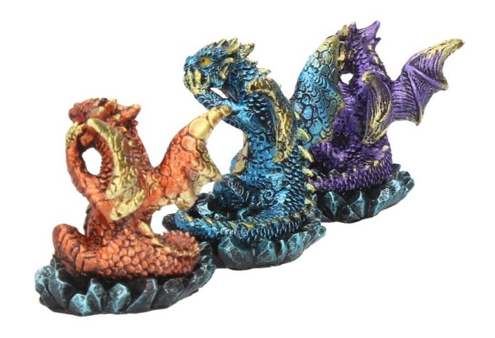 "Three Wise Dragons" Färgglada Drakar - Set - 2