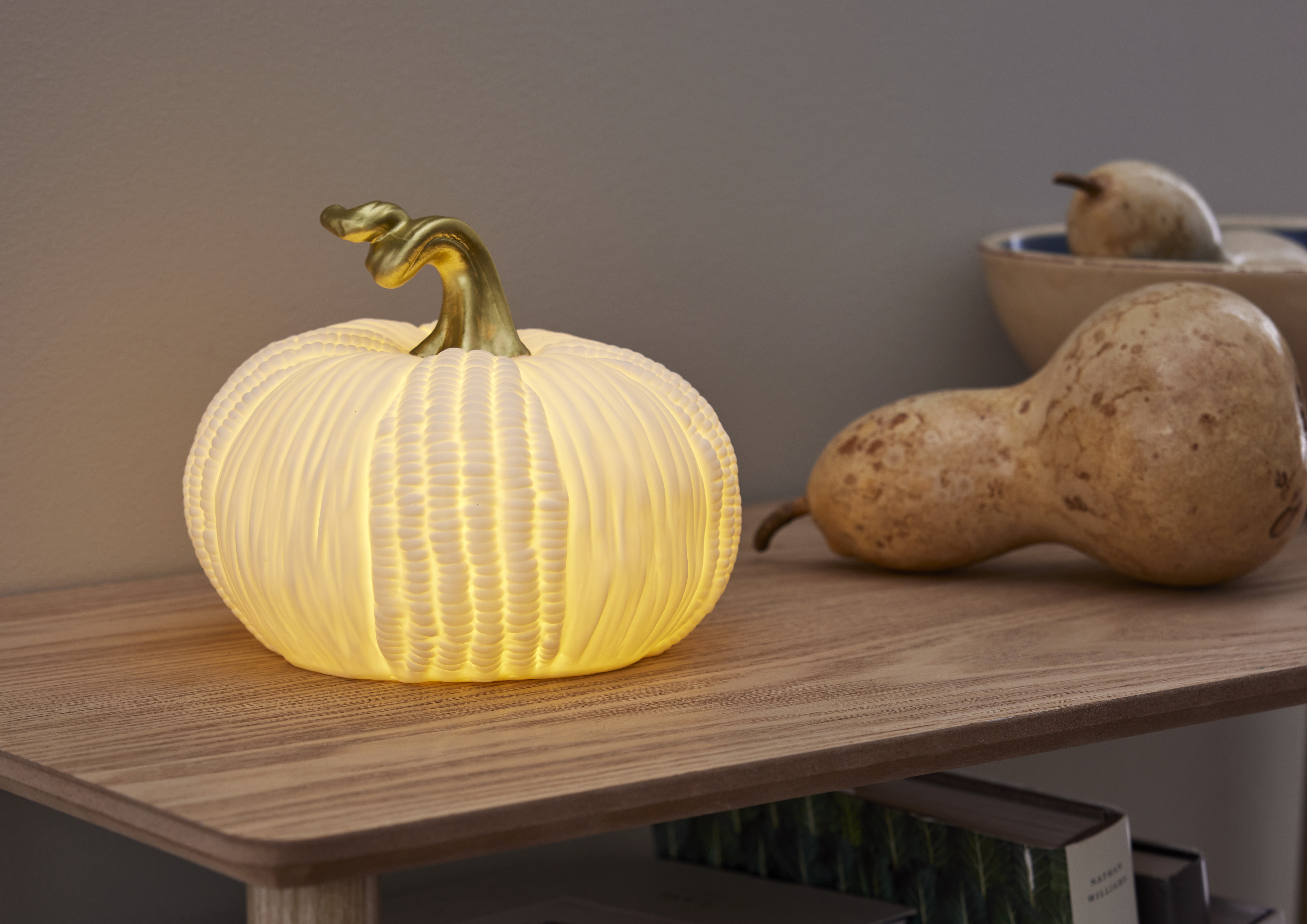 Decoration - Pumpkin - White - 17x15 cm - 6