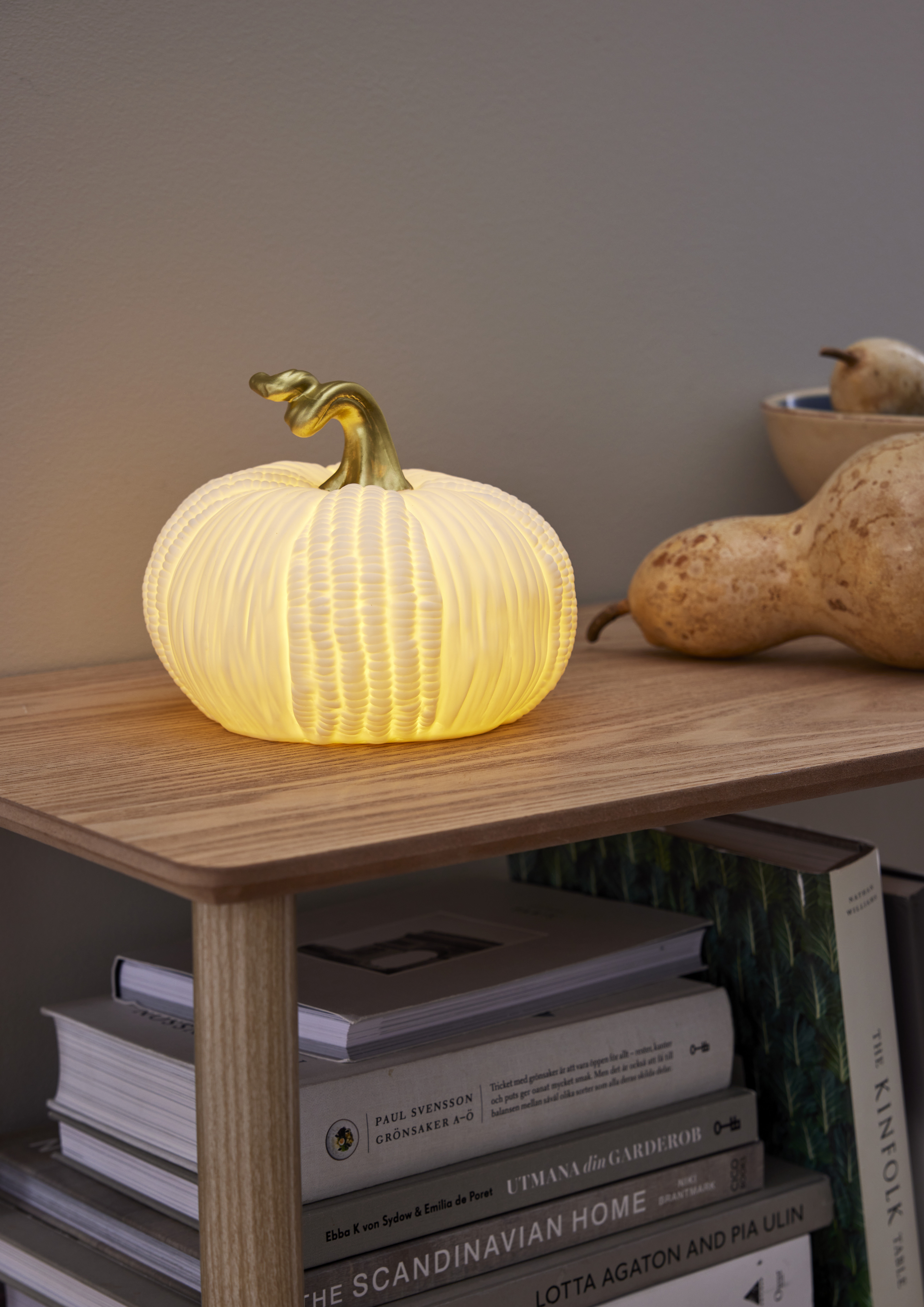 Decoration - Pumpkin - White - 17x15 cm - 2