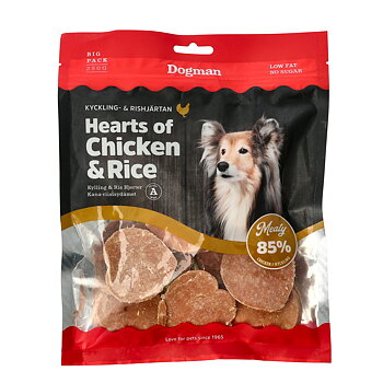 Hearts of chicken & rise 250g, Dogman