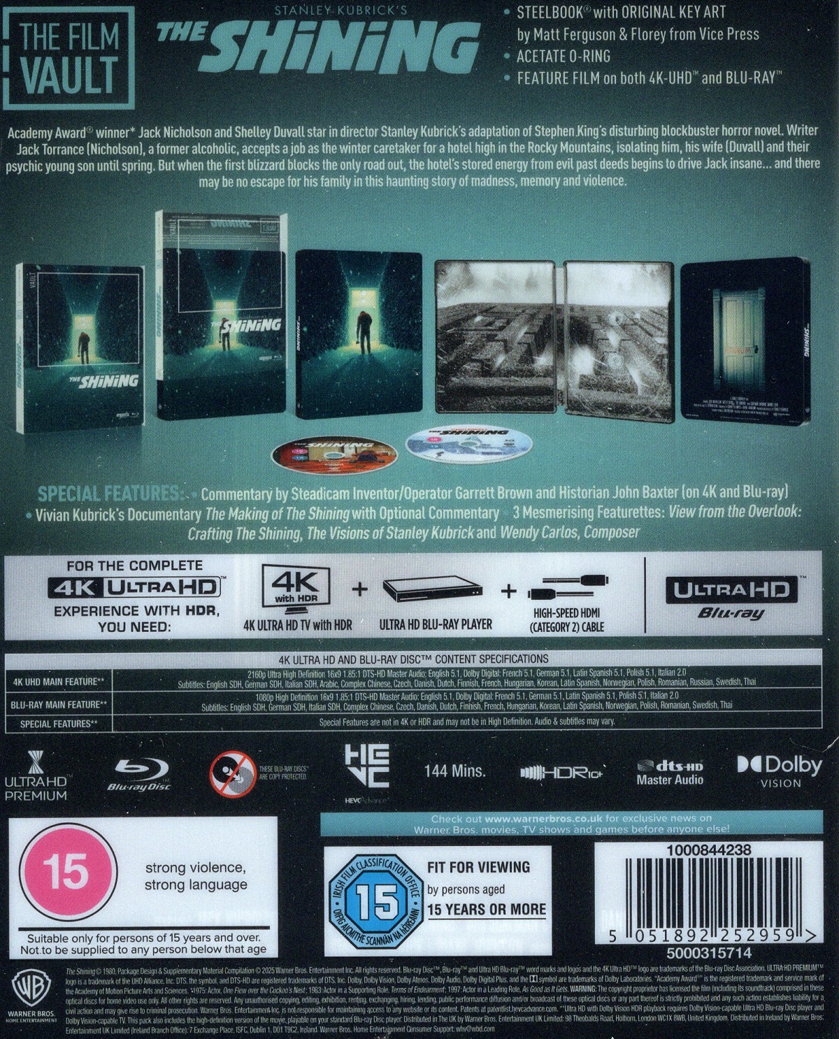 The Shining (The Film Vault Limited Edition Steelbook) (4K Ultra HD + Blu-ray) - 2