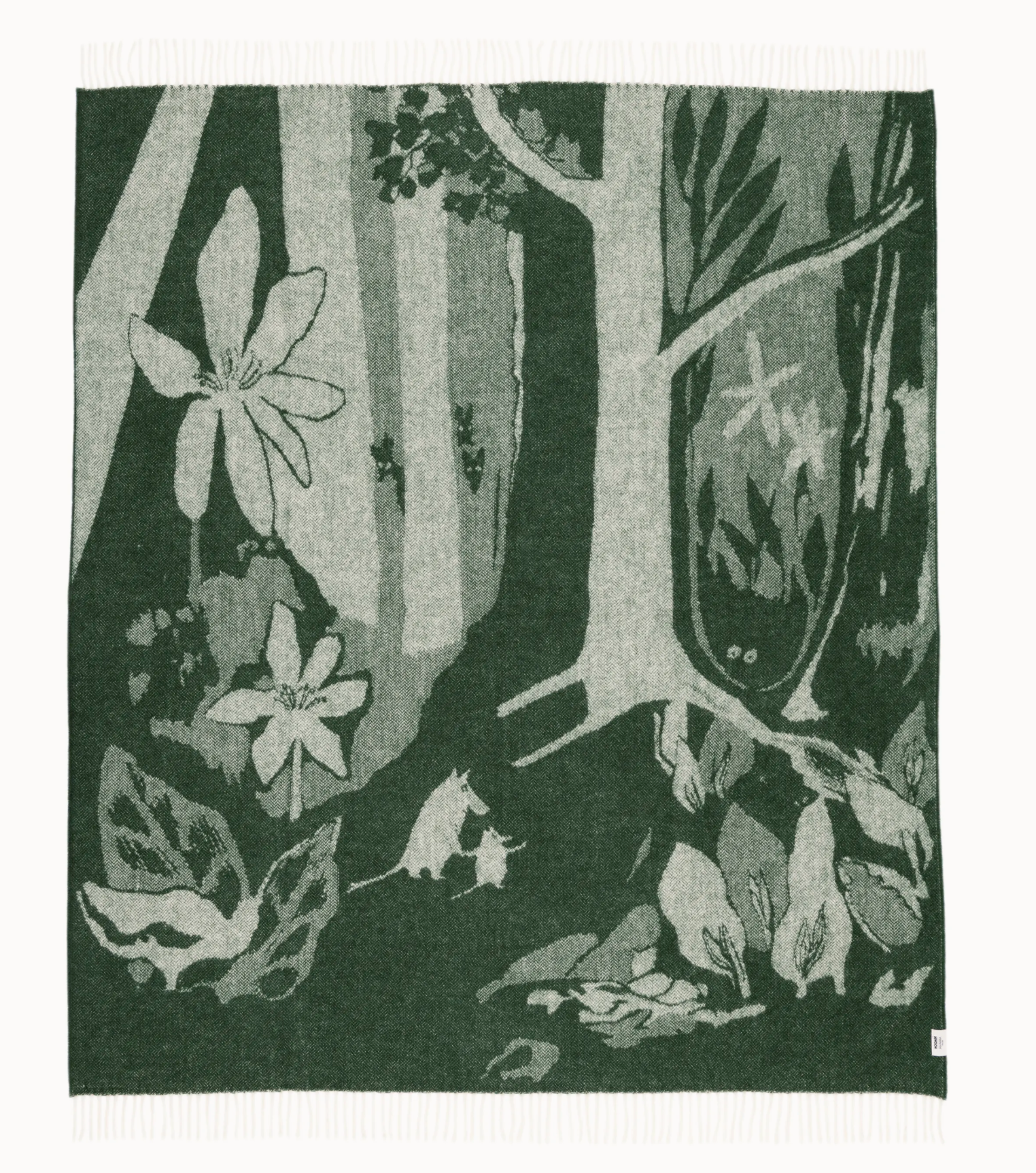 Moomin Wool Blanket 130x170 cm - Green