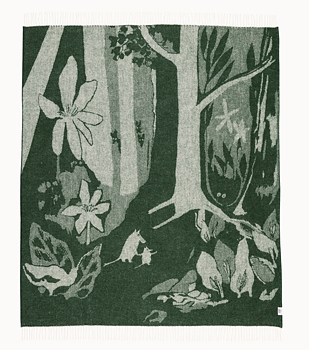 Moomin Wool Blanket 130x170 cm - Green
