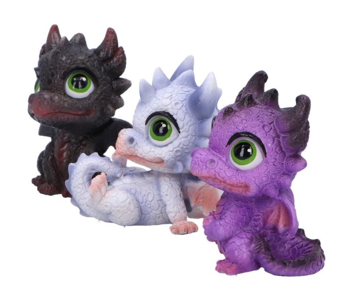 Små Färgglada Baby Drakar - 4