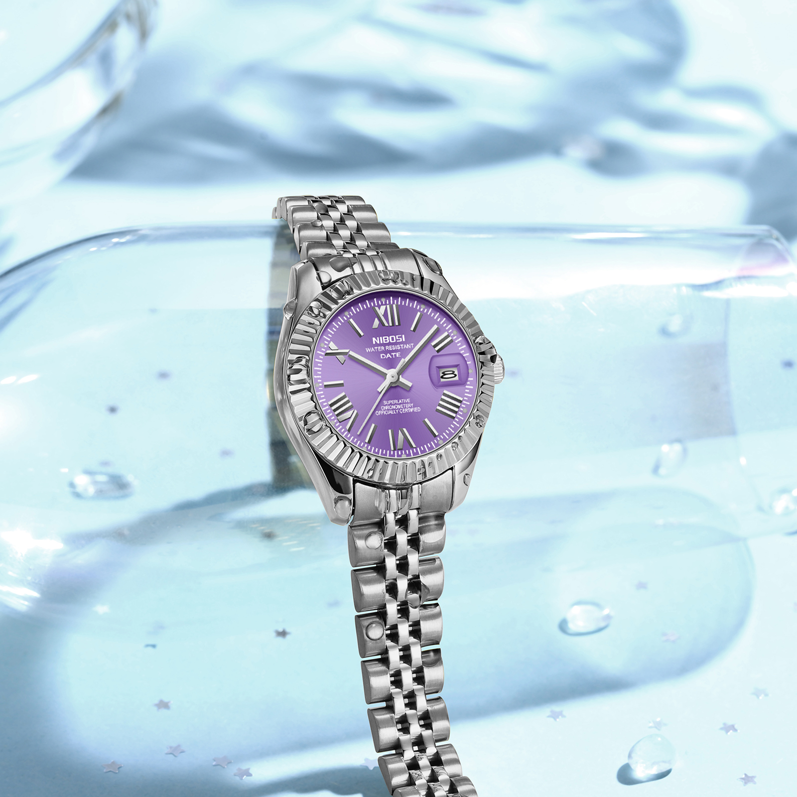 Nibosi Millbury Silver Purple - 12