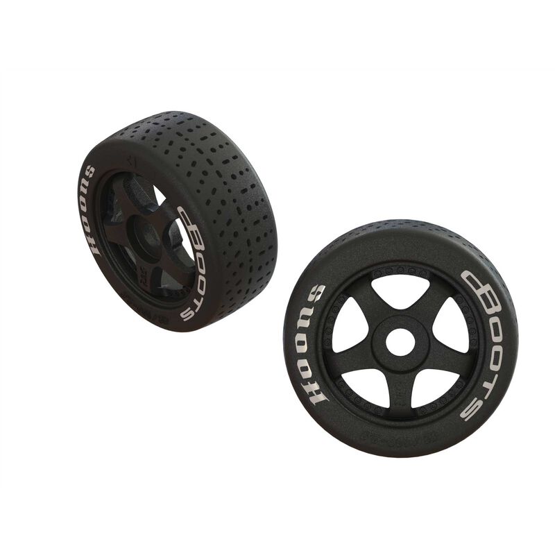 ARRMAdBoots Hoons 42/100 2.9 Pre-Mount Belted Tires, White, 17mm Hex,5-Spoke (2)