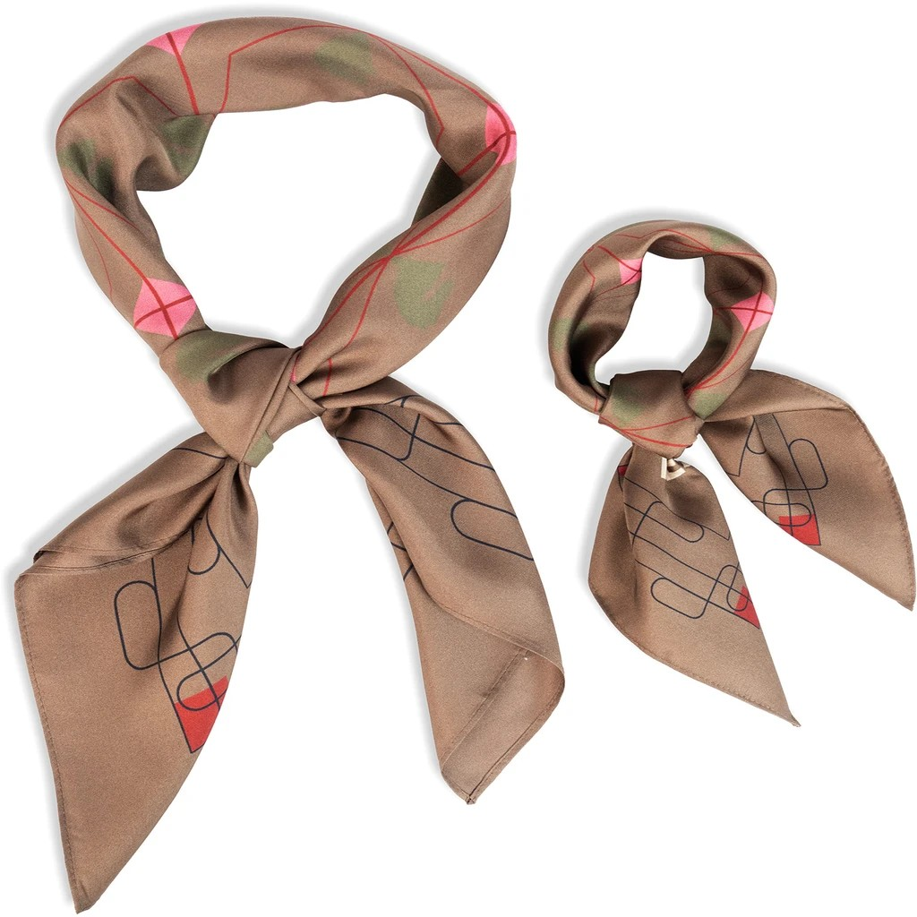 Eliza Silk Scarf Small - Dark Earth - Hést