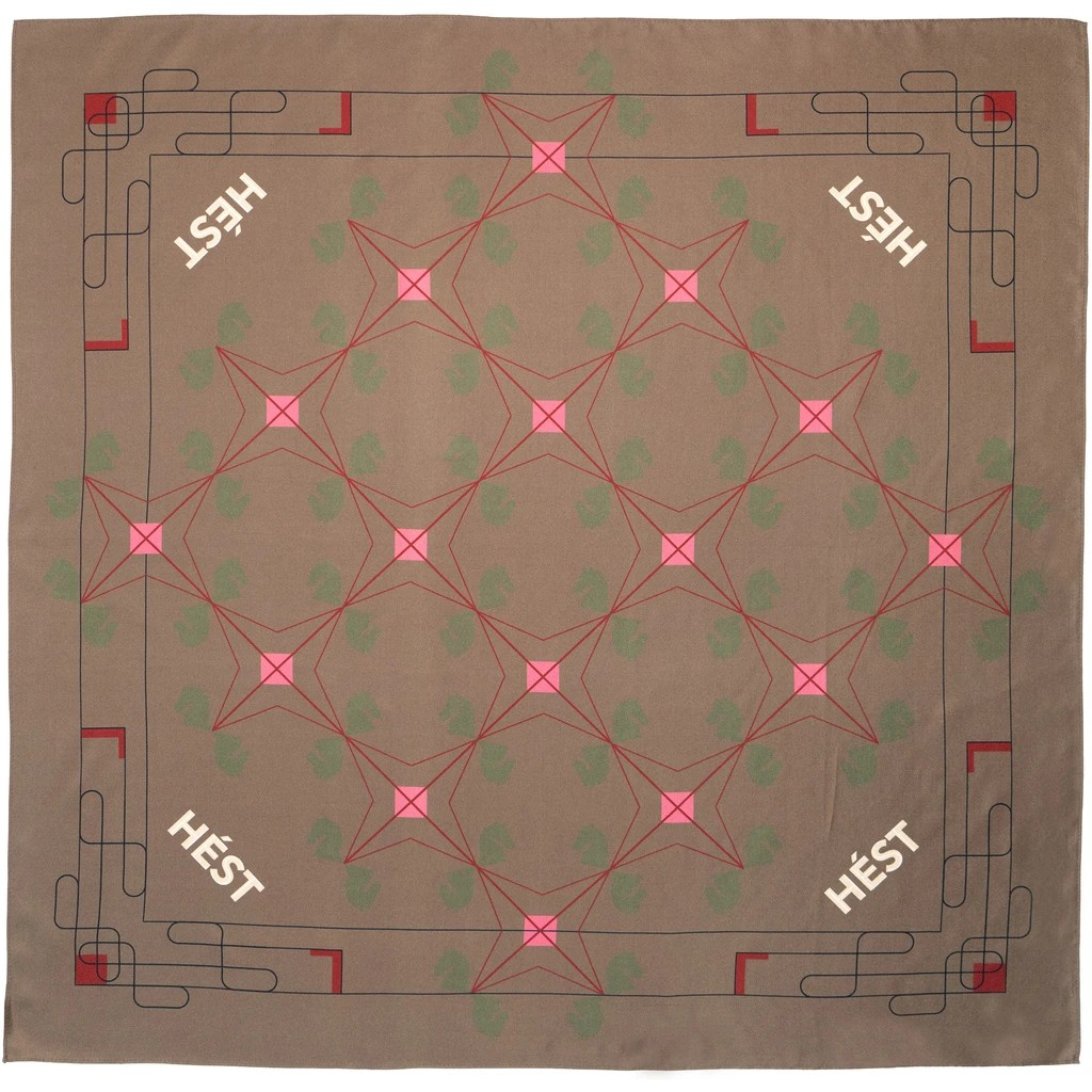 Eliza Silk Scarf Small - Dark Earth - Hést - 3