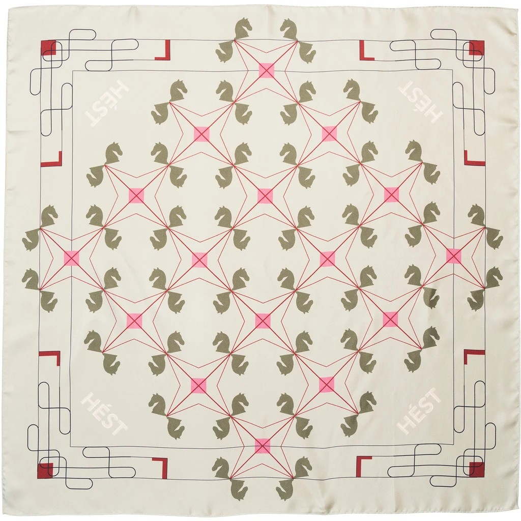 Eliza Silk Scarf Small - Gray Green - Hést - 3