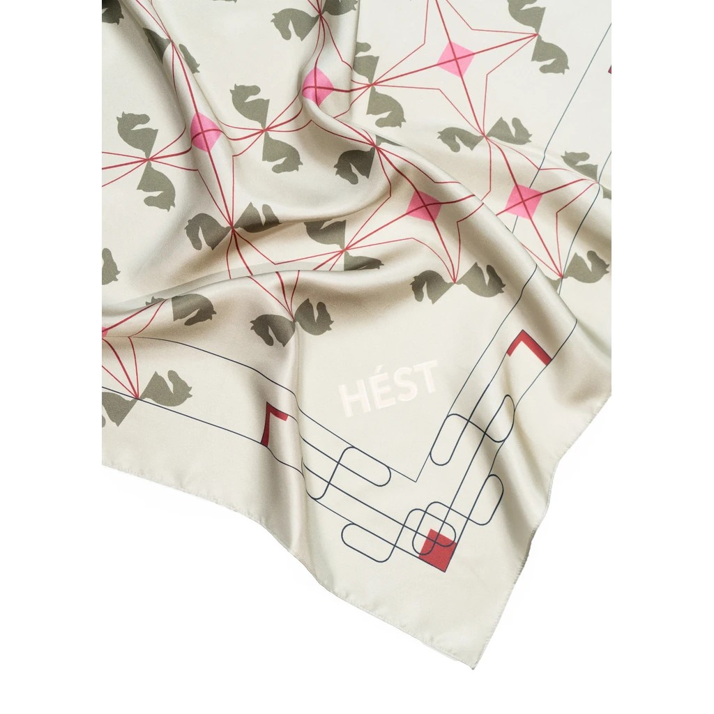 Eliza Silk Scarf Small - Gray Green - Hést