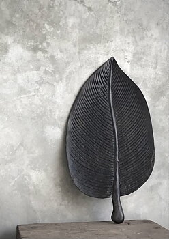 Noori Objects vackraste fat, PALM LEAF wood carved