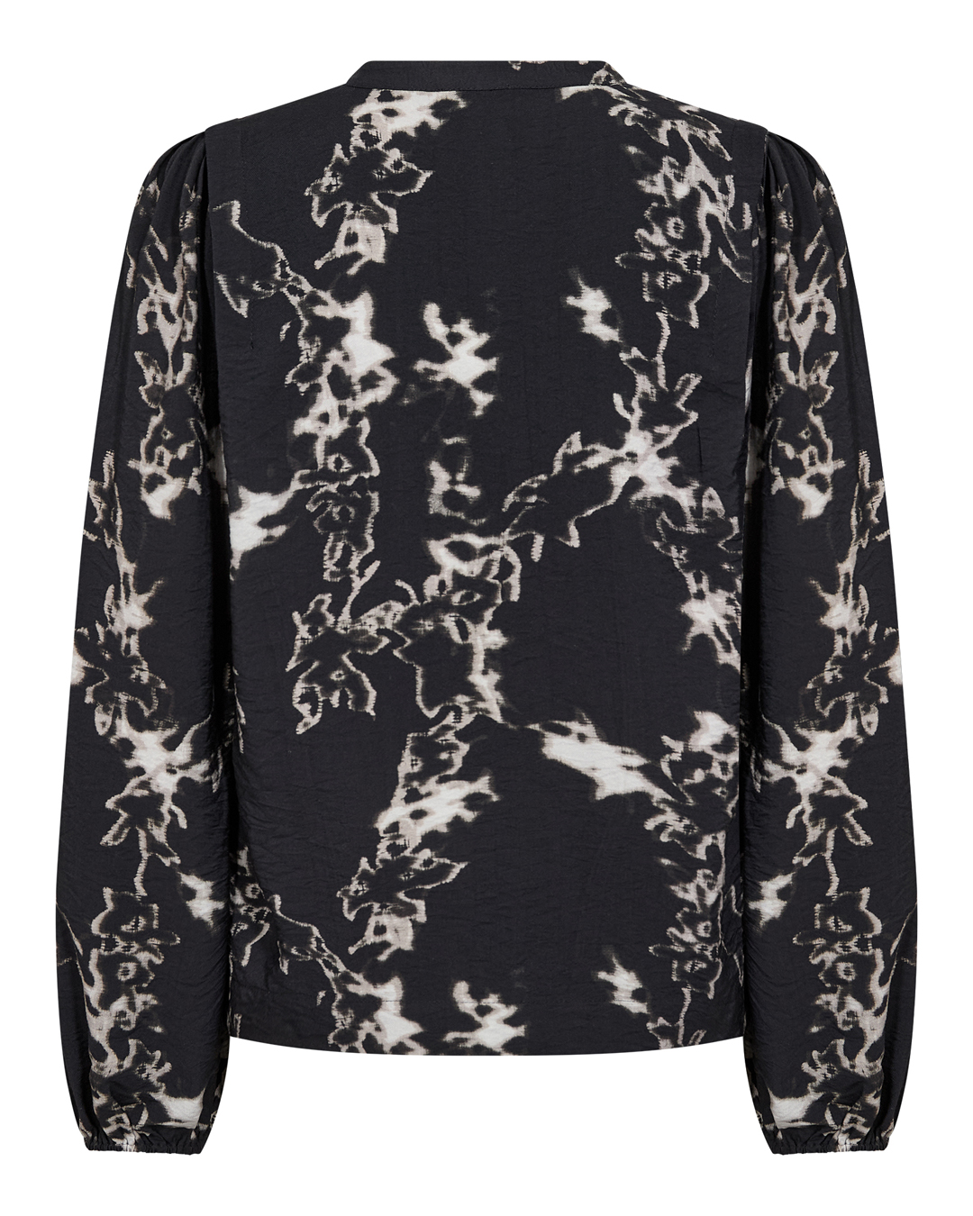 Blus Nelsy 2 v-ringad mönstrad svart/beige - 2