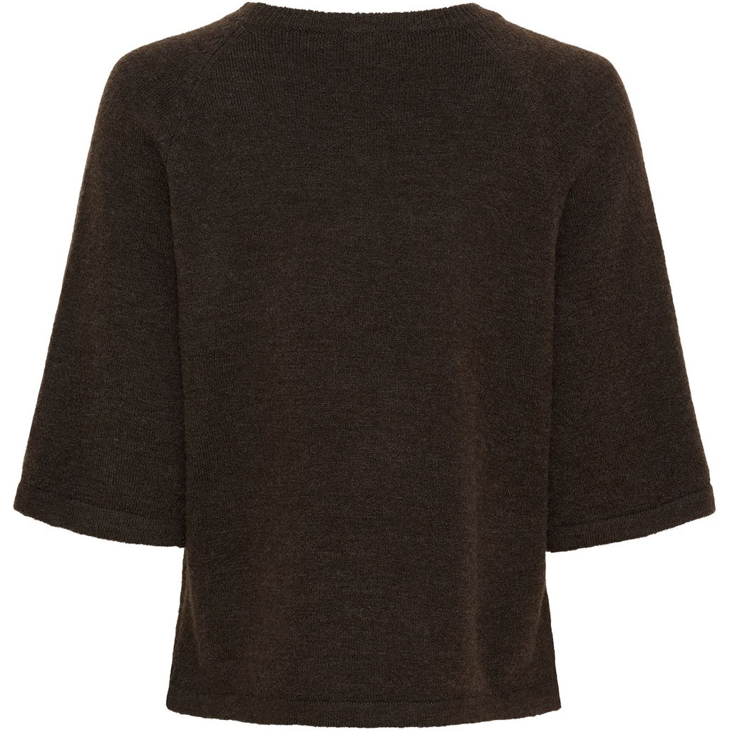 Anna 3/4 Sleeve Pullover - Dark Brown - Isay